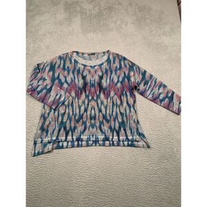 Nally & Millie Women's Purple‎ Artsy Sweater Open Long Sleeve Knit Medium M